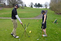 On the Tee, selecting the 'right 'club. Click to enlarge.